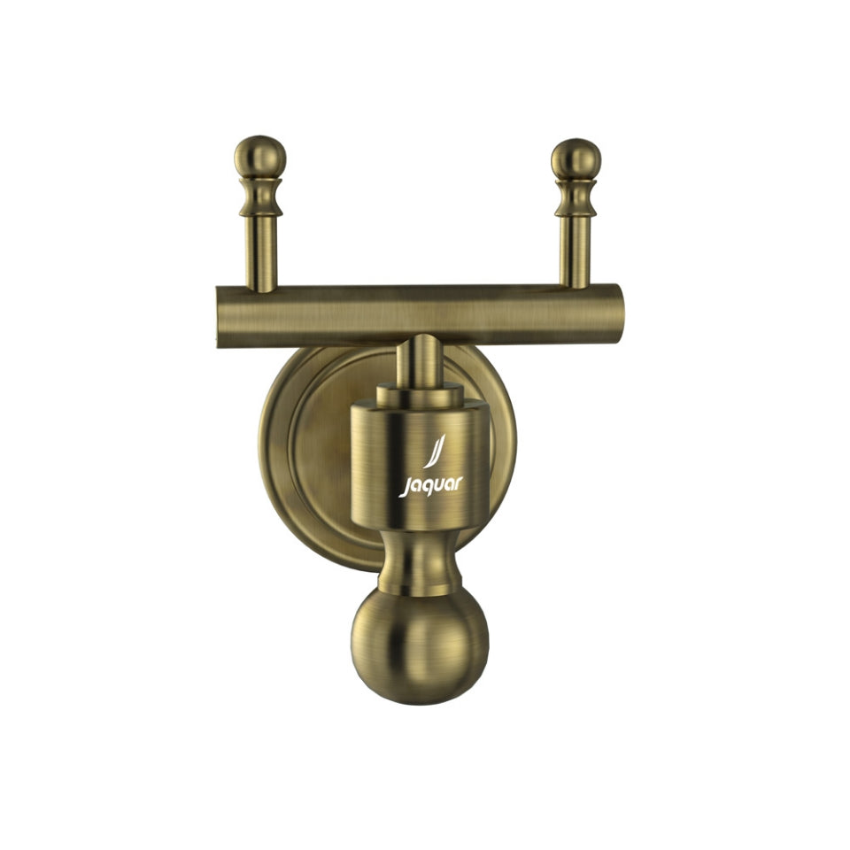 DOUBLE COAT HOOK - JAQUAR FAUCETS - ( ANTIQUE BRONZE - QUEENS ACC. - 0x0 mm - 0inchx0inch )