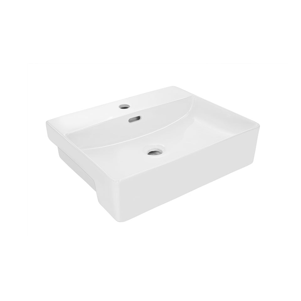 TABLE TOP BASIN SEMI RECESSED  - JAQUAR SWARE -  ( WHITE - JDS - 590x430 mm - 23.6inchX17.2inch )