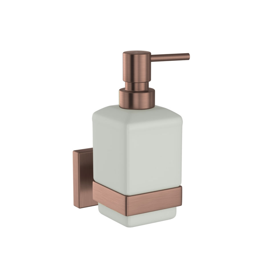 SOAP DISPENSER WITH GLASS BOTTLE - JAQUAR FAUCETS - ( ANTIQUE COPPER - ACC. KUBIX PRIME - 0x15 mm - 0inchX0.5inch )