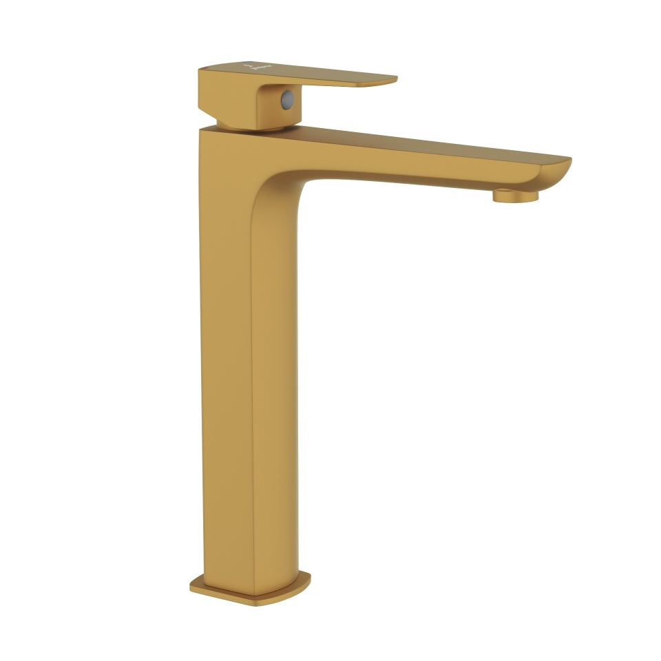 SINGLE LEVER TALL BOY WITH 155MM EXTENSI - JAQUAR FAUCETS - ( GOLD MATT PVD - KUBIX PRIME - 0x0 mm - 0inchx0inch )