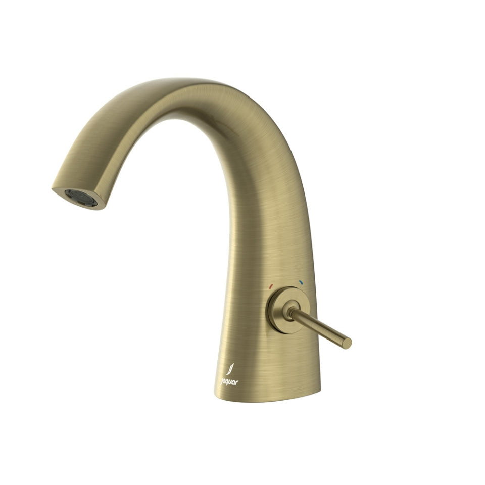 S.L. B/MIXER W/O POP UP & BRAIDED PIPE - JAQUAR FAUCETS - ( ANTIQUE BRONZE - ARC - 0x15 mm - 0inchX0.5inch )