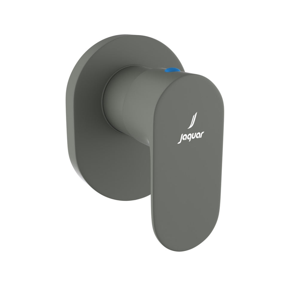 EXPOSED PART FOR CONCEALED STOP COCK,  W/ADJUSTABLE WALL FLANGE  - JAQUAR FAUCETS -  ( GRAPHITE - OPAL PRIME - 0x15 mm - 0inchX0.5inch )