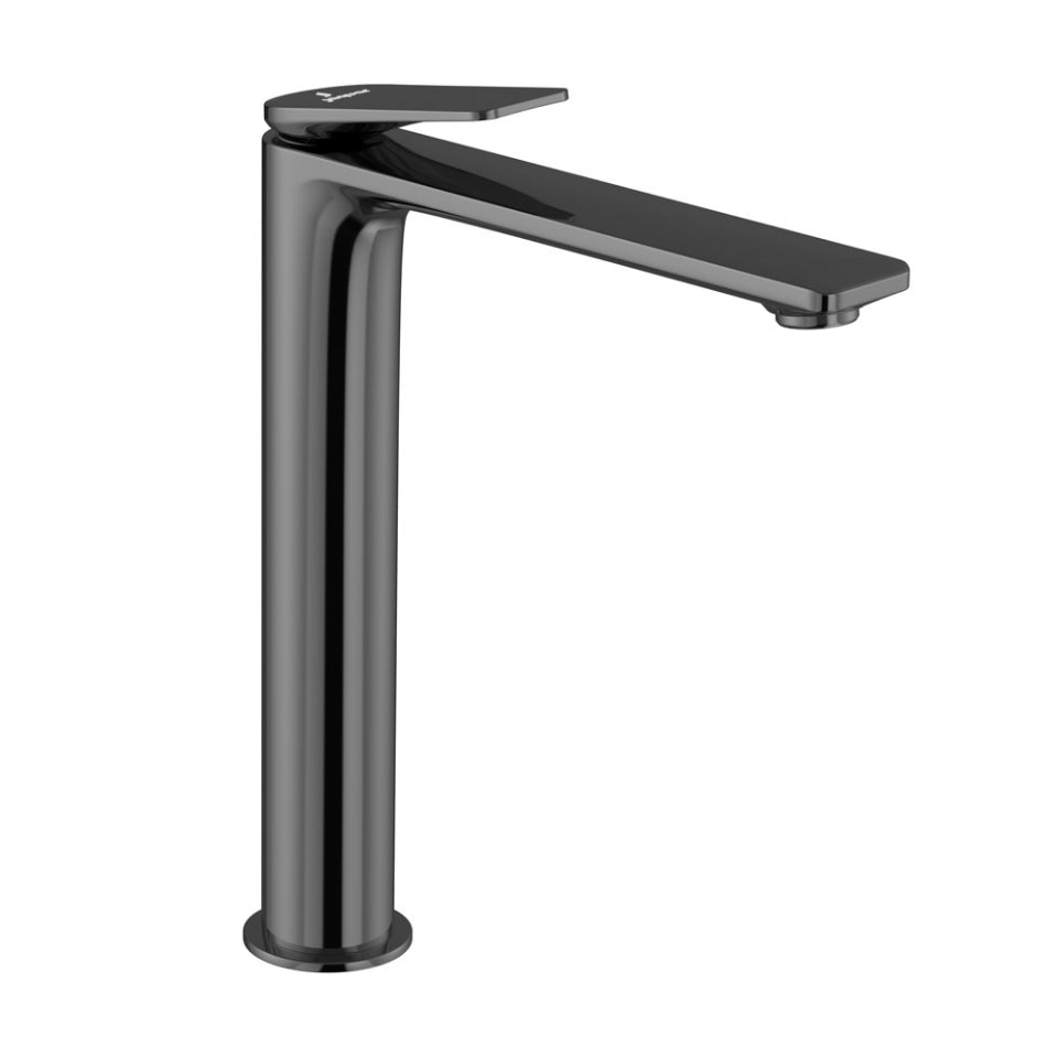 SINGLE LEVER TALL BOY WITHOUT POPUP WASTE - JAQUAR FAUCETS - ( BLACK CHROME - LAGUNA - 0x15 mm - 0inchX0.5inch )