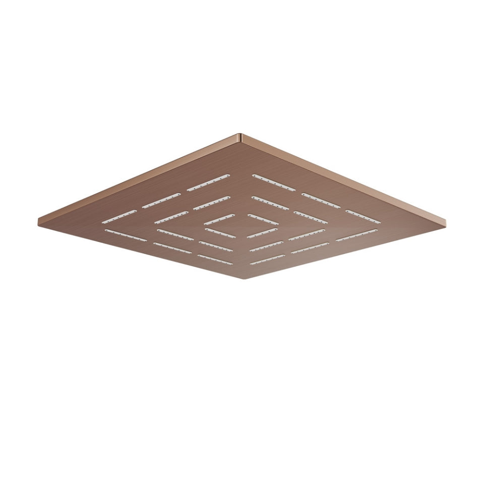 MAZE SQUARE 9.5 - JAQUAR FAUCETS - ( ANTIQUE COPPER - OVERHEAD SHOWER - 15x240 mm - 0.5inchX9.5inch )