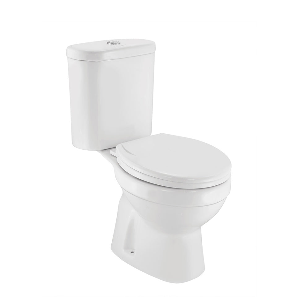 EWC COUPLD W.CSTRN 220MM S-TRAP W/PP SOFT CLOSE SEAT CVR - JAQUAR SWARE - ( WHITE - SOLO - 650x375 mm - 26inchX15inch )