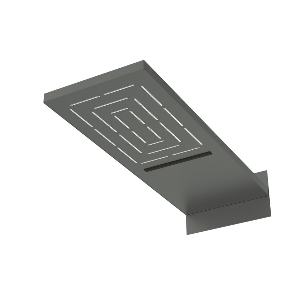 WATER FALL OVERHEAD SHOWER - JAQUAR FAUCETS - ( GRAPHITE - RAIN SHOWER - 552x205 mm - 22.08inchX8.2inch )