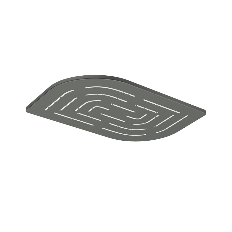MAZE ALIVE RECT. SHOWER 200X300 - JAQUAR FAUCETS - ( GRAPHITE - OVERHEAD SHOWER - 0x15 mm - 0inchX0.5inch )