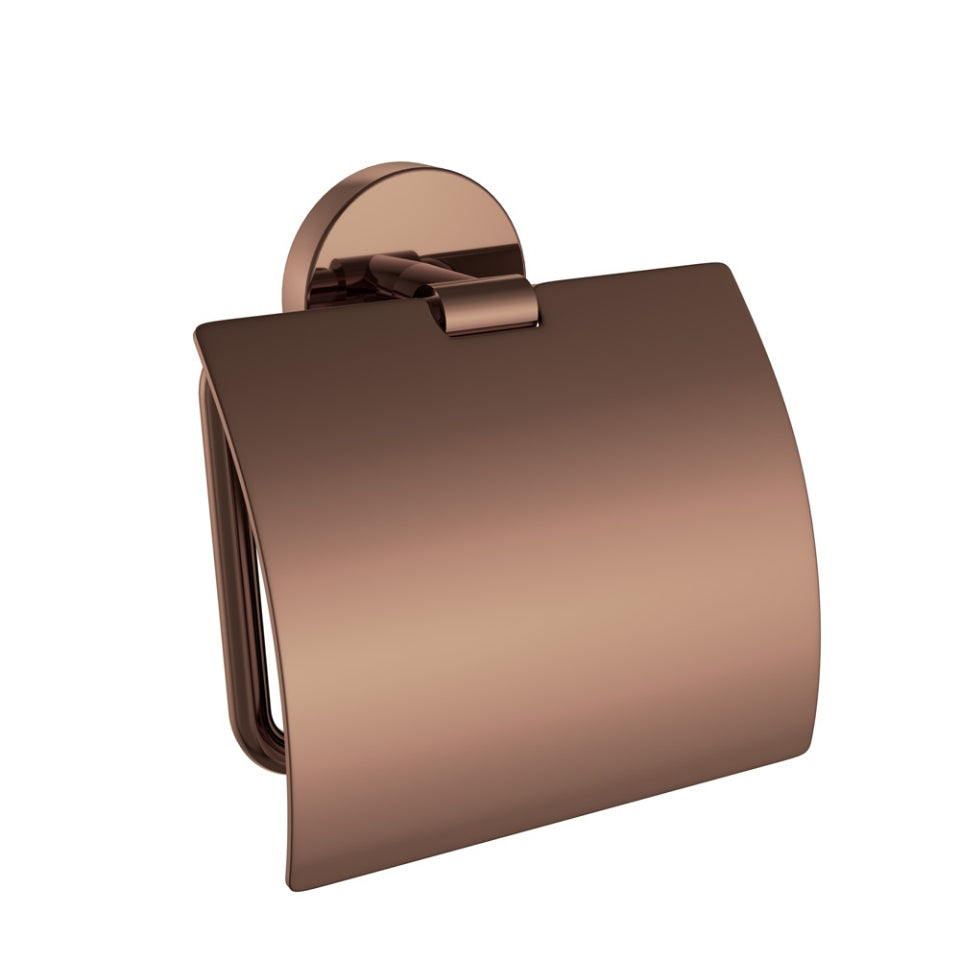 TOILET ROLL HOLDER WITH LID - JAQUAR FAUCETS - ( BLUSH GOLD PVD - CONTINENTAL ACC. - 0x0 mm - 0inchx0inch )