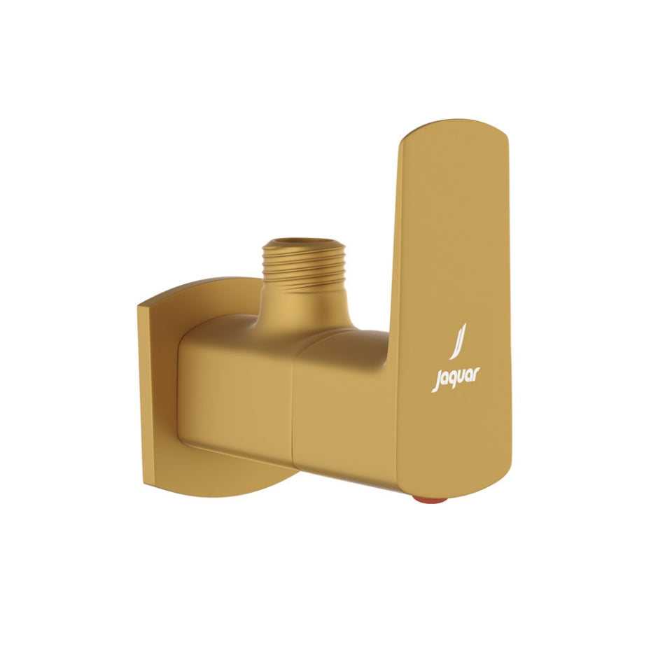 ANGULAR STOP COCK WITH WALL FLANGE - JAQUAR FAUCETS -  ( GOLD MATT PVD - KUBIX PRIME - 0x0 mm - 0inchx0inch )