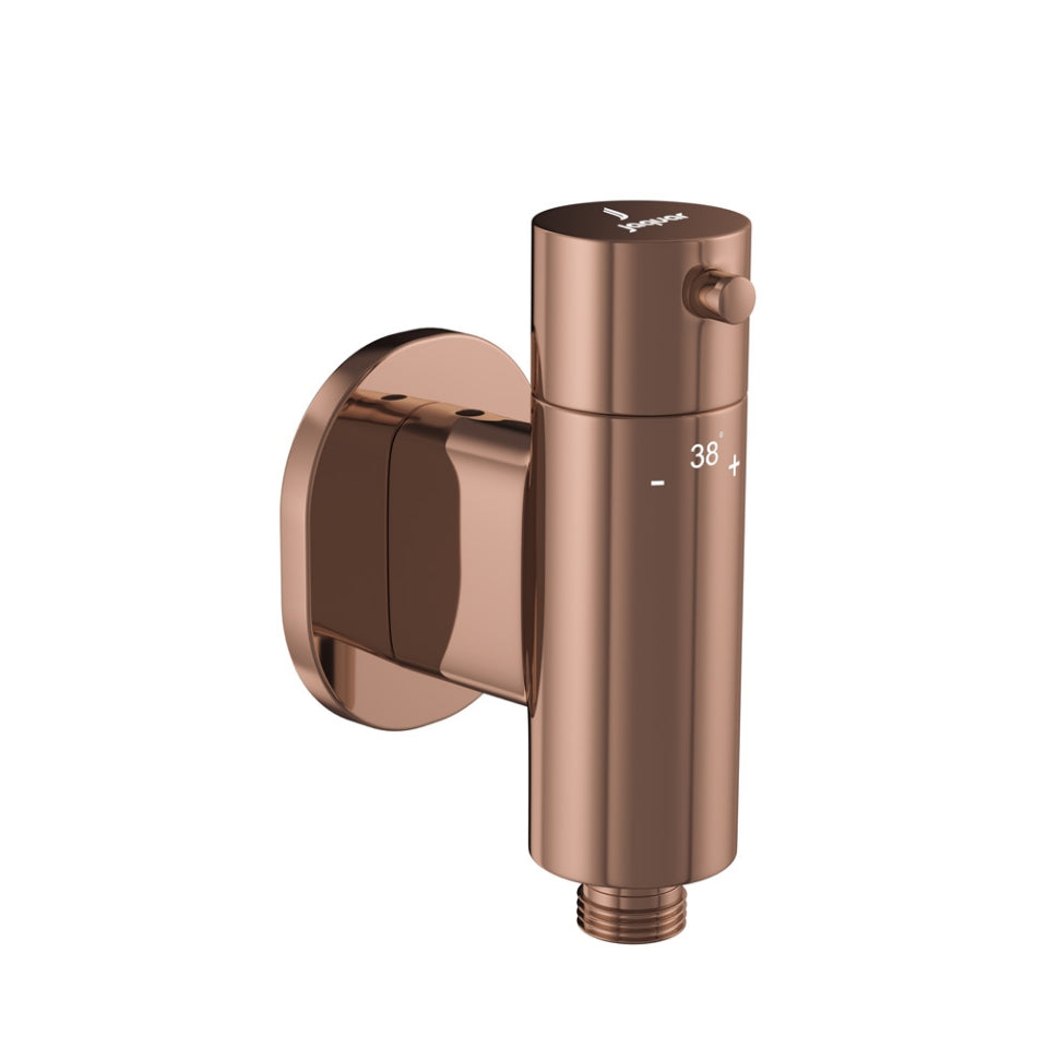 EXPOSED PART KIT OF CONCEALED THERMOSTATIC VALVE FOR HEALTH FAUCET - JAQUAR FAUCETS - ( BLUSH GOLD PVD - ALLIED - 0x15 mm - 0inchX0.5inch )