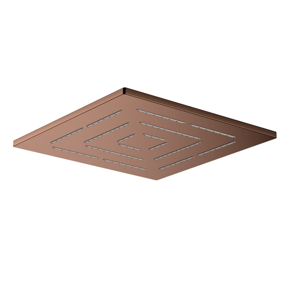 MAZE OVERHEAD SHOWER 8 SQUARE SHAPE - JAQUAR FAUCETS - ( BLUSH GOLD PVD - OVERHEAD SHOWER - 200x15 mm - 8inchX0.6inch )