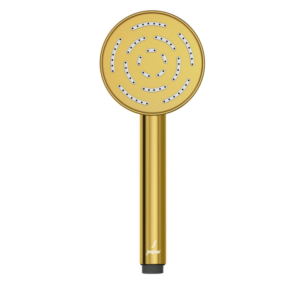 HAND SHOWER ROUND SHAPE - JAQUAR FAUCETS - ( GOLD BRIGHT PVD - MAZE - 0x95 mm - 0inchX3.8inch )