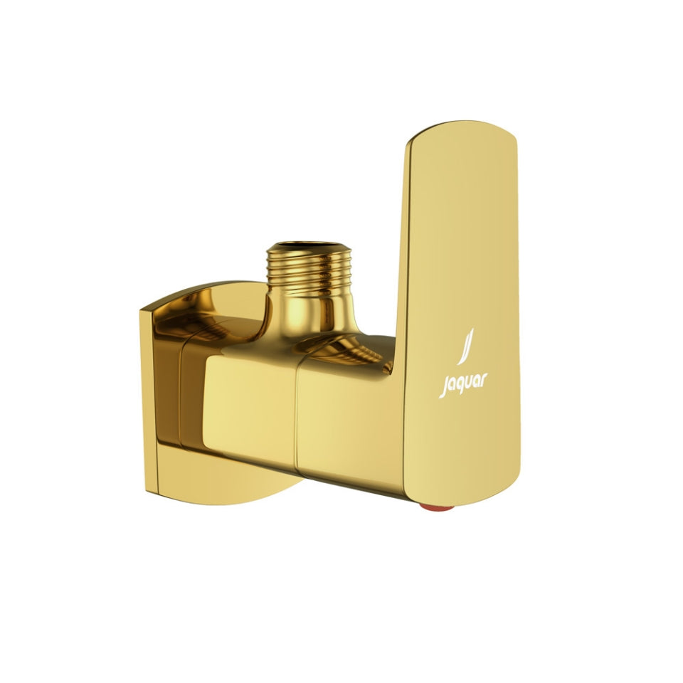 ANGULAR STOP COCK WITH WALL FLANGE - JAQUAR FAUCETS -  ( GOLD BRIGHT PVD - KUBIX PRIME - 0x15 mm - 0inchX0.5inch )