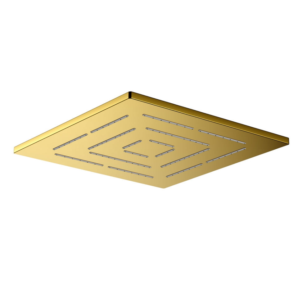 MAZE OVERHEAD SHOWER SQUARE SHAPE SINGLE FLOW - JAQUAR FAUCETS - ( GOLD BRIGHT PVD - OVERHEAD SHOWER - 240x240 mm - 9.6inchX9.6inch )