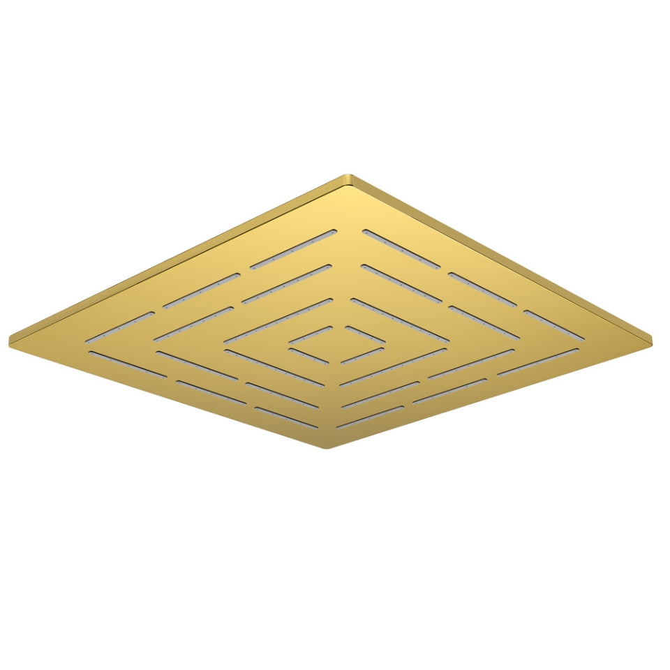 MAZE OVERHEAD SHOWER SQUARE SHAPE - JAQUAR FAUCETS - ( GOLD BRIGHT PVD - OVERHEAD SHOWER - 300x300 mm - 12inchX12inch )