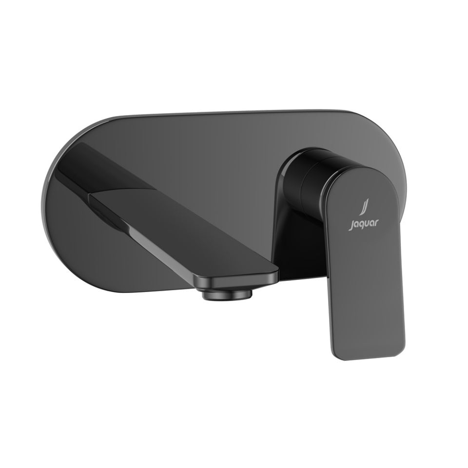 EXPOSED PART KIT OF SINGLE LEVER BASIN MIXER WALL MOUNTED - JAQUAR FAUCETS - ( BLACK CHROME - LAGUNA - 0x15 mm - 0inchX0.5inch )