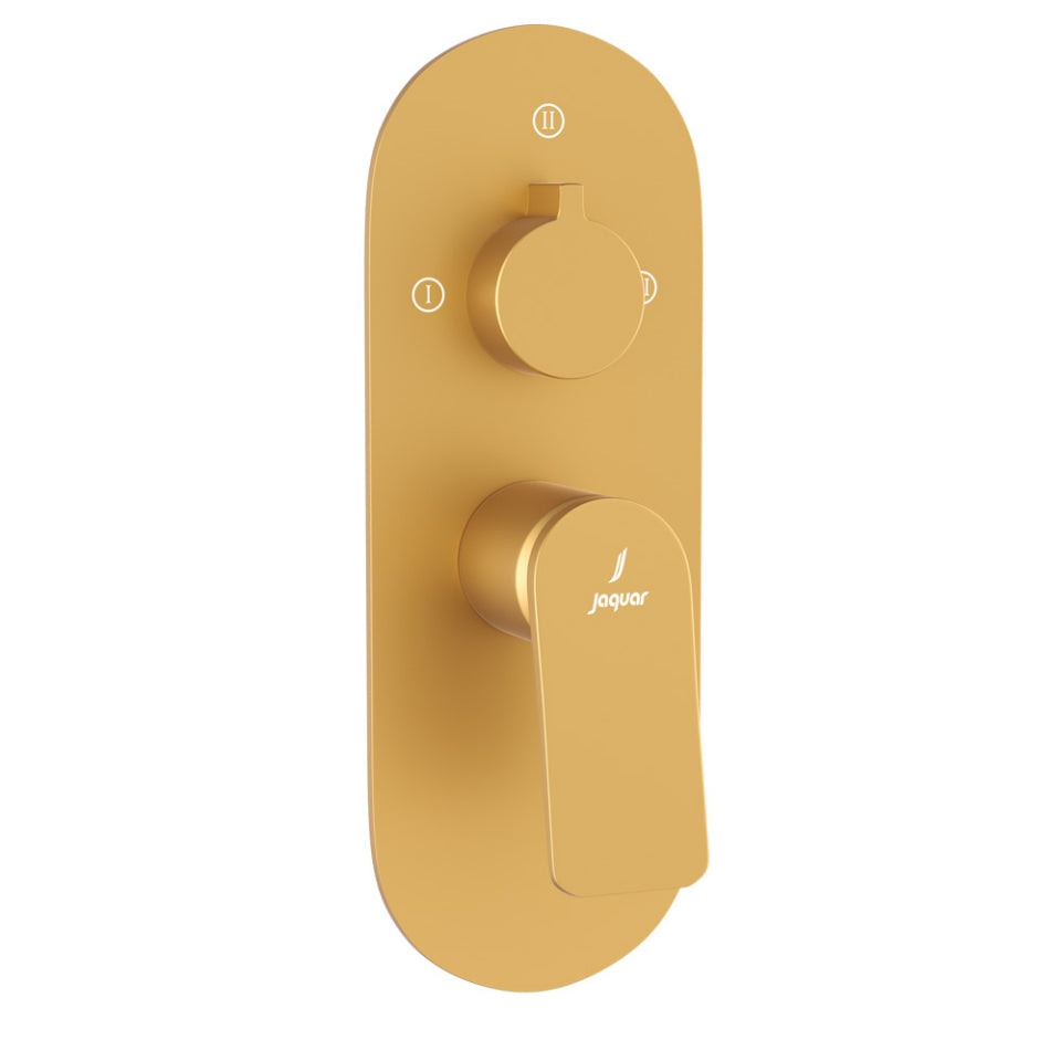 AQUAMAX EXPOSED PART KIT OF SINGLE LEVER SHOWER MIXER WITH 3-WAY DIVERTER & SLEEVE (COMPATIBLE WITH ALD-783N) - JAQUAR FAUCETS - ( GOLD MATT PVD - LAGUNA - 0x15 mm - 0inchX0.5inch )