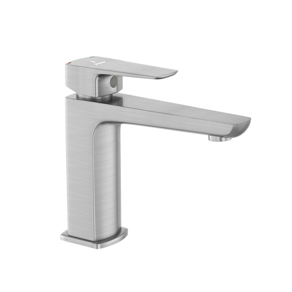 SL B/MXR W/O POP-UP&W/450MM BRAIDED PIPE - JAQUAR FAUCETS - ( STAINLESS STEEL - KUBIX PRIME - 0x15 mm - 0inchX0.5inch )