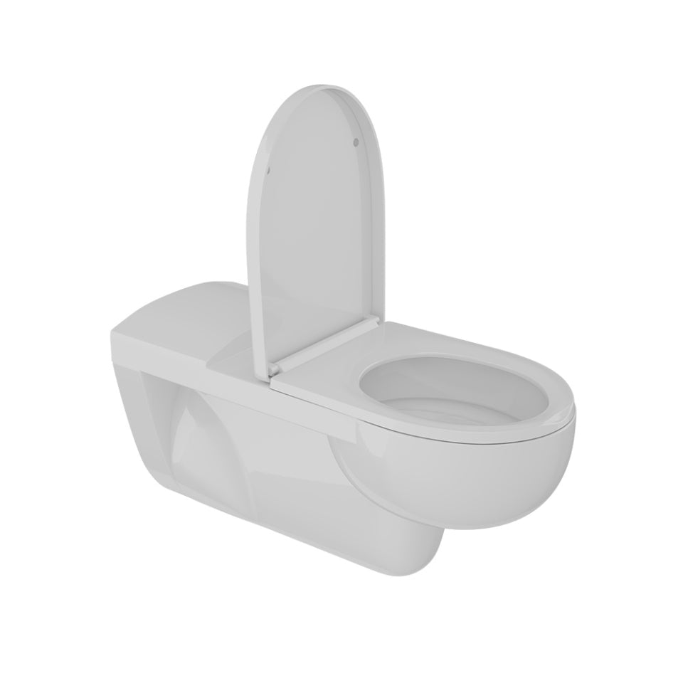 WALLHUNG WC W/UF SOFT/CLS SEAT/CVR H/ACC - JAQUAR SWARE - ( WHITE - DISABLED - 750x350 mm - 30inchX14inch )