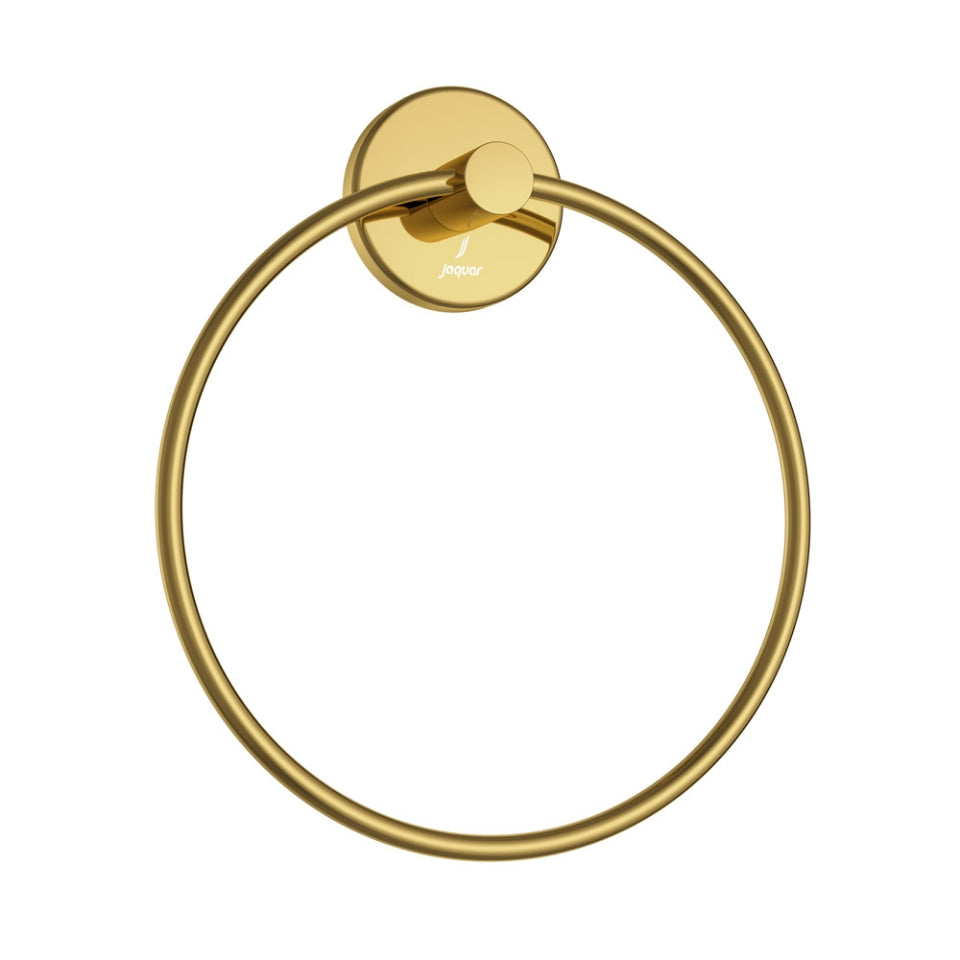 TOWEL RING ROUND WITH ROUND FLANGE - JAQUAR FAUCETS - ( GOLD BRIGHT PVD - CONTINENTAL ACC. - 0x0 mm - 0inchx0inch )