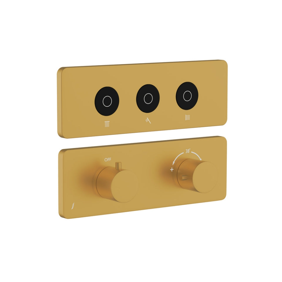 EXPOSED PART KIT OF QLOUD TOUCH SHOWER SYSTEM WITH 3OUTLETS - JAQUAR FAUCETS - ( GOLD MATT PVD - QLOUD - 0x32 mm - 0inchX1.28inch )