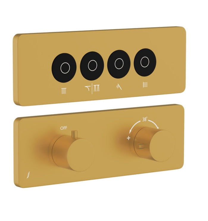 EXPOSED PART KIT OF QLOUD TOUCH SHOWER SYSTEM WITH 4OUTLETS - JAQUAR FAUCETS - ( GOLD MATT PVD - QLOUD - 0x32 mm - 0inchX1.28inch )