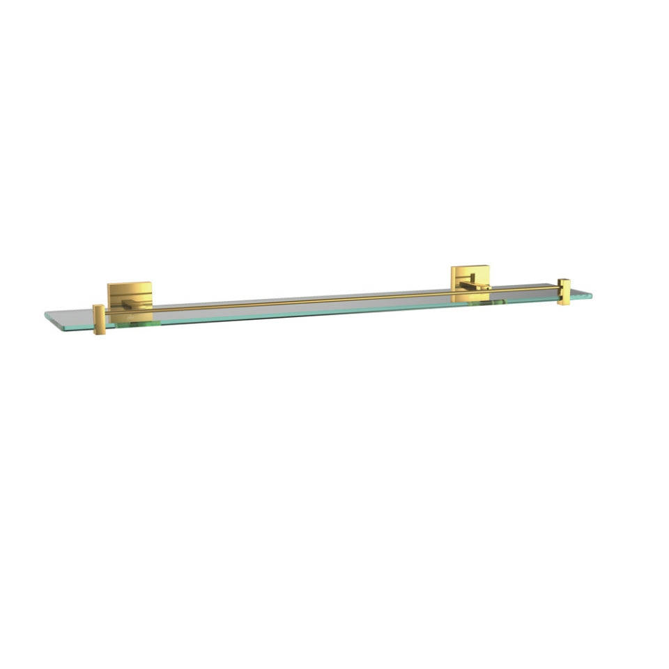 GLASS SHELF - JAQUAR FAUCETS - ( GOLD BRIGHT PVD - ACC. KUBIX PRIME - 0x600 mm - 0inchX24inch )