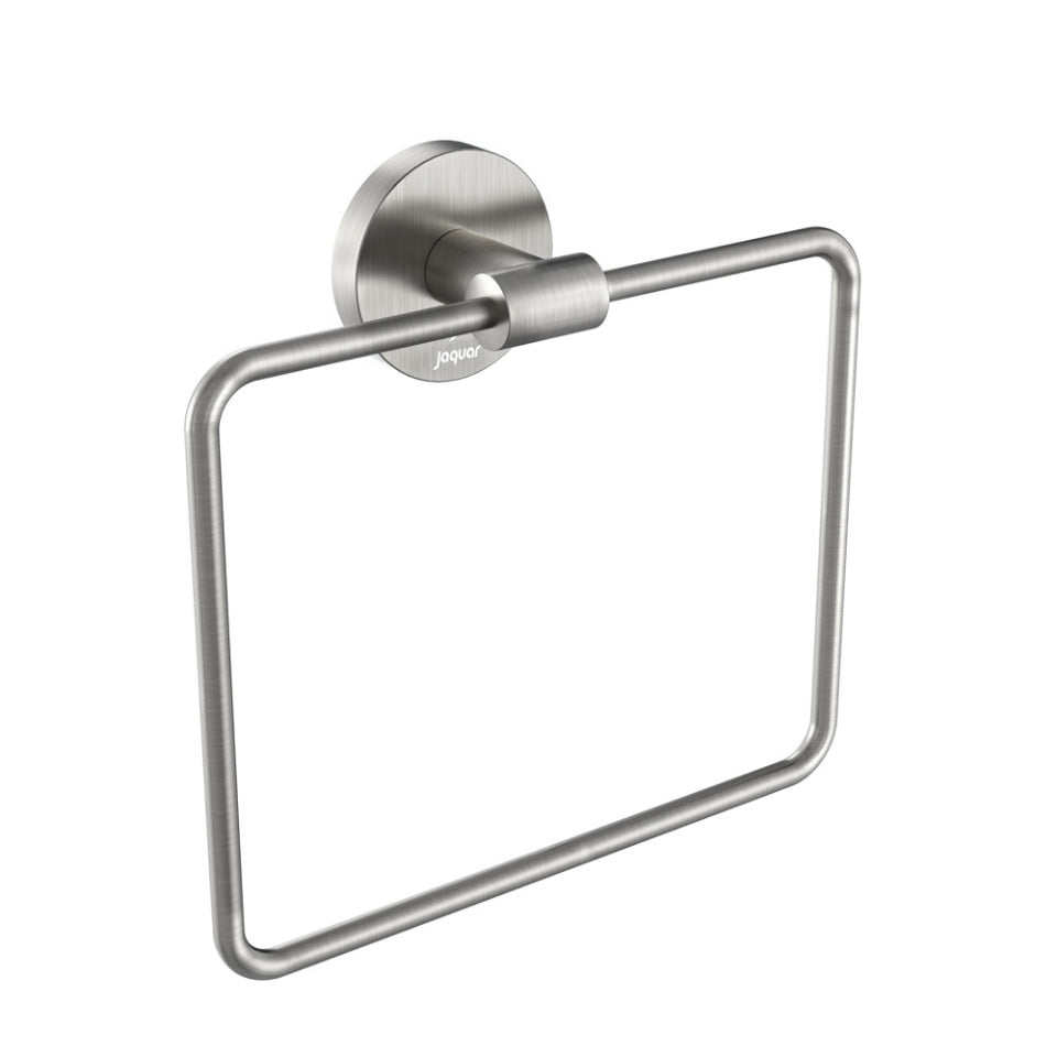 TOWEL RING SQUARE WITH ROUND FLANGE - JAQUAR FAUCETS - ( STAINLESS STEEL - CONTINENTAL ACC. - 0x0 mm - 0inchx0inch )