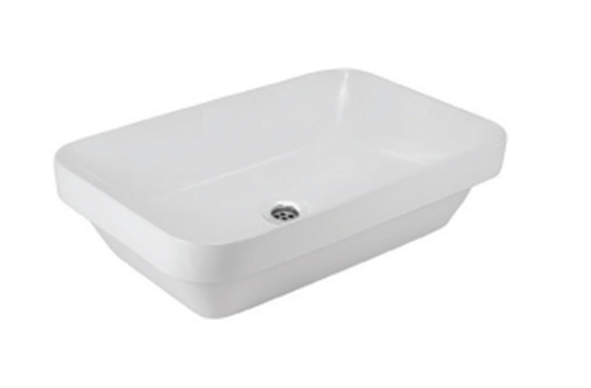 COUNTER TOP BASIN - JAQUAR SWARE - (WHITE - D-ARC - 615x415 mm - 24.6inchX16.6inch)