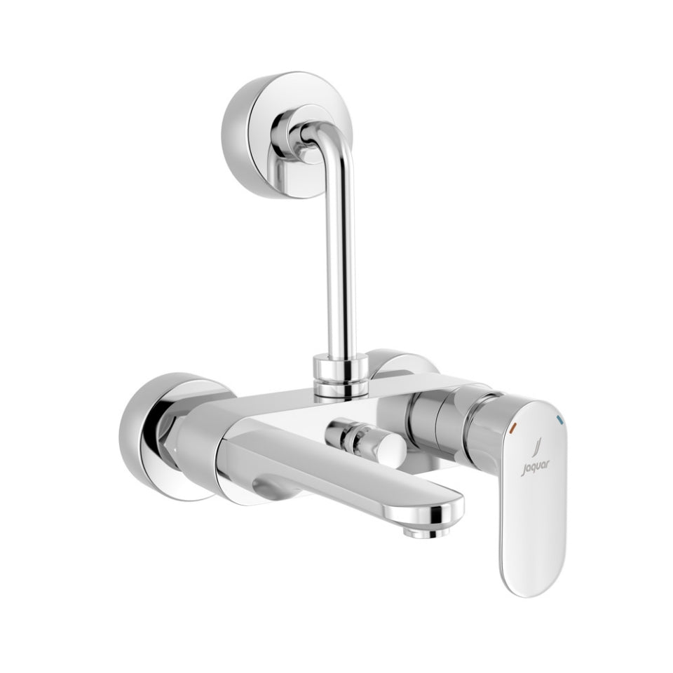 S.L. WALL MIXER WITH UPPER BEND - JAQUAR FAUCETS - ( CHROME - OPAL PRIME - 0x15 mm - 0inchX0.5inch )