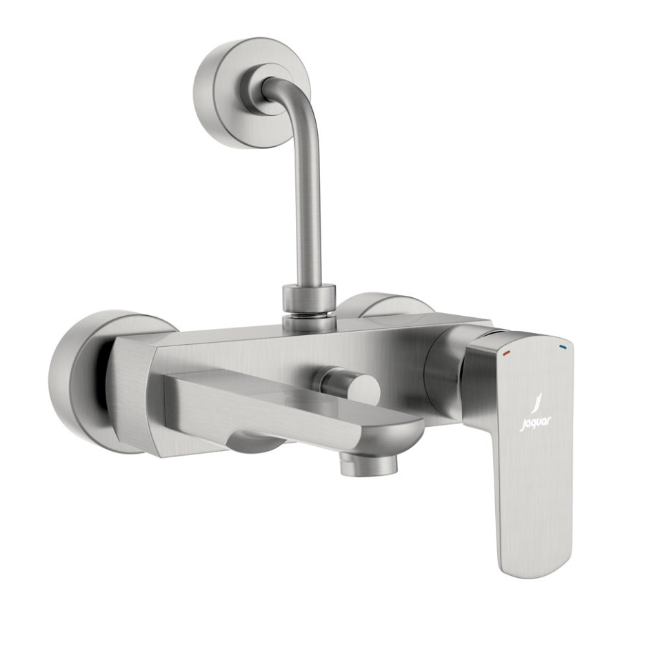 S.L. WALL MIXER WITH UPPER BEND - JAQUAR FAUCETS - ( STAINLESS STEEL - KUBIX PRIME - 0x15 mm - 0inchX0.5inch )