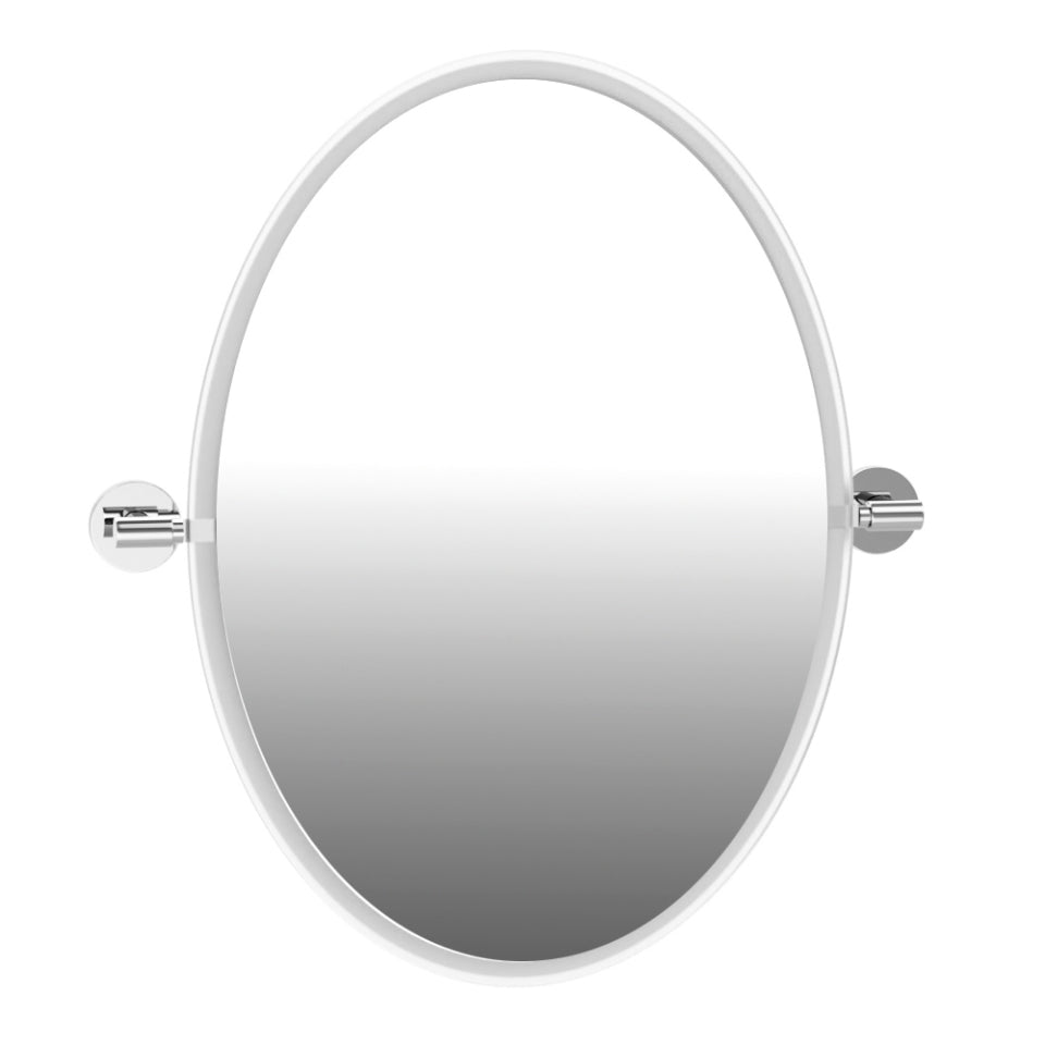 SWIVEL MIRROR OVAL SHAPE - JAQUAR FAUCETS - ( CHROME - CONTINENTAL ACC. - 615x445 mm - 24.6inchX17.8inch )