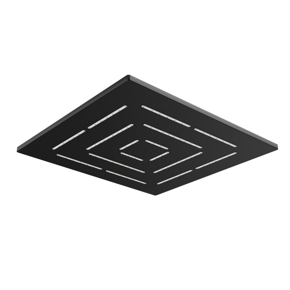 MAZE SQUARE 6 - JAQUAR FAUCETS - ( BLACK MATT - OVERHEAD SHOWER - 15x150 mm - 0.5inchX6inch )