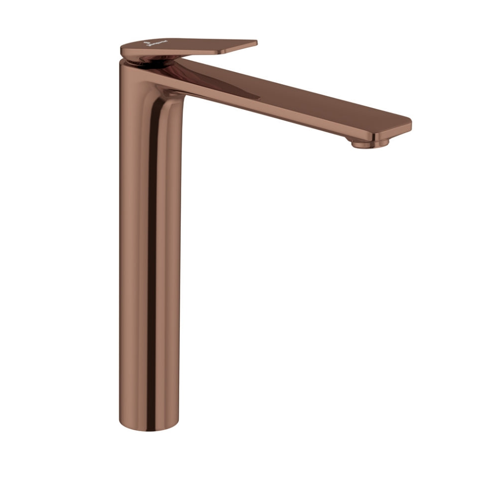 SINGLE LEVER HIGH NECK BASIN MIXER - JAQUAR FAUCETS - ( BLUSH GOLD PVD - LAGUNA - 0x15 mm - 0inchX0.5inch )