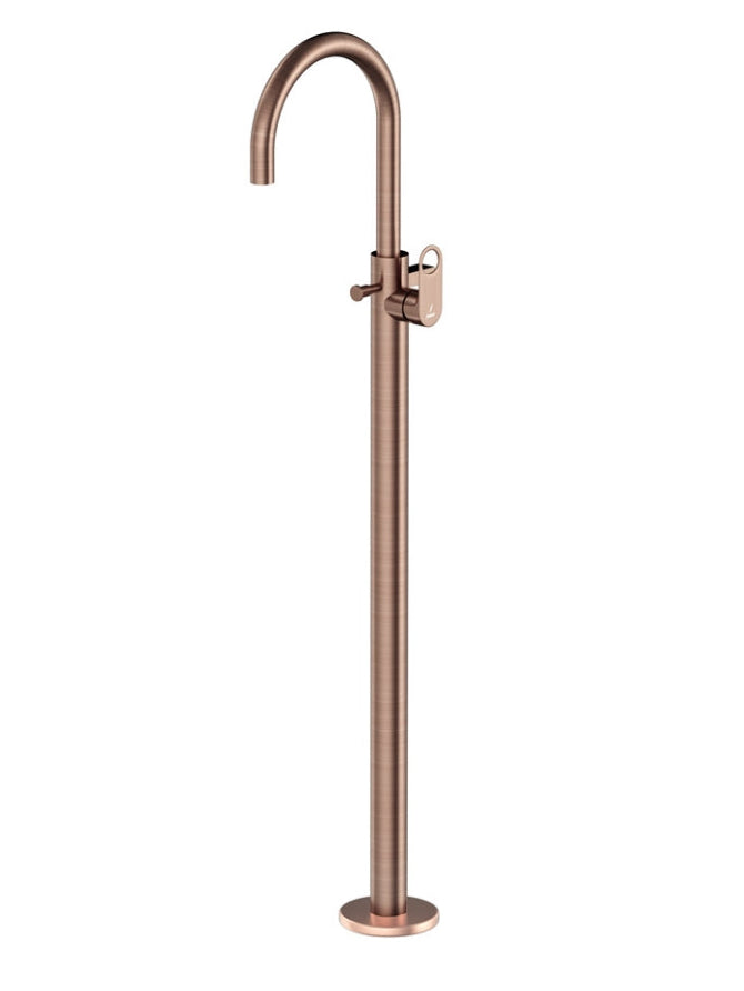 EXPOSED PARTS OF FLOOR MOUNTED SINGLE LEVER BATH MIXER - JAQUAR FAUCETS - ( ANTIQUE COPPER - ORNAMIX PRIME - 0x15 mm - 0inchX0.5inch )