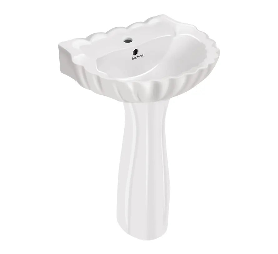 WASH BASIN LOTUS - HINDWARE - ( STAR WHITE - LOTUS - 550x410 mm - 22inchX16inch )