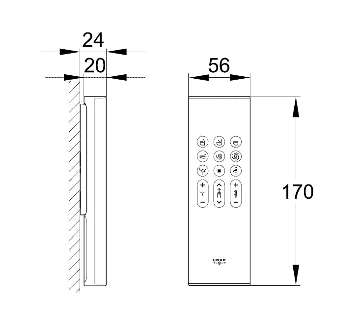 (PRUN) REMOTE CONTROL - GROHE - ( WHITE - SENSIA ARENA - 0x0 mm - 0inchX0inch )