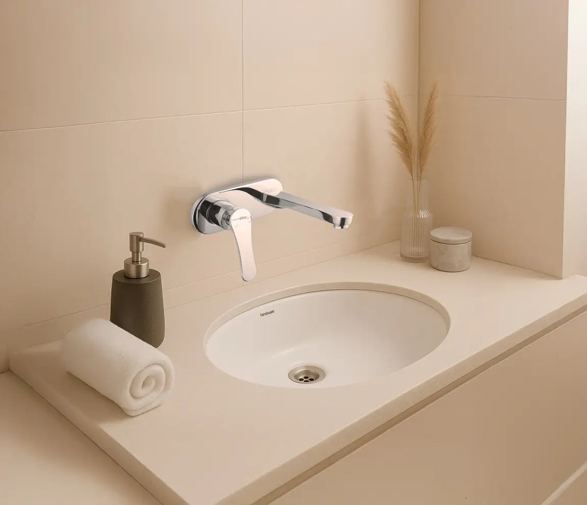 WASH BASIN UNDER COUNTER ZEN - HINDWARE - ( STAR WHITE - ZEN - 550x450 mm - 22inchX18inch )
