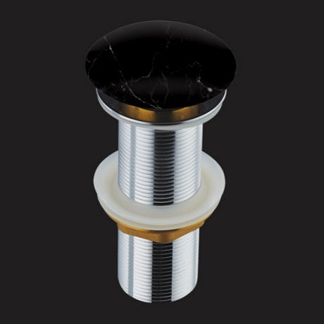 WASTE COUPLING W/POP UP FOR STONE - AQUANT -  ( NERO MARQUINA MARBLE -  - 32x12 mm - 1.28inchX0.48inch )