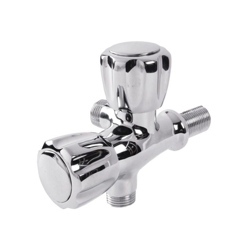 TWO WAY ANGLE COCK - VIKING -  ( POLISHED CHROME - BRASS - 0x15 mm - 0inchX0.6inch )