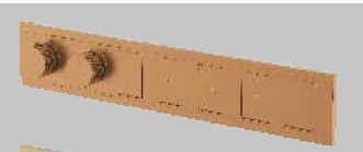 HIGH FLOW CONCEALED THERMOSTATIC MULTI FUNCTION 5 OUTLET SWITCH BUTTON DIVERTER WITH FLOW CONTROL 20 MM INLET HORIZONTAL PLATE - AQUANT - (BRUSHED ROSE GOLD - PIANO SERIES - 0x20 mm - 0inchX0.8inch)