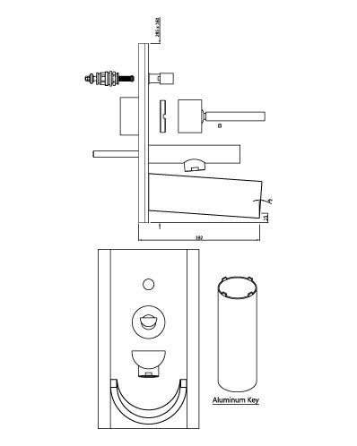 EXP.PART KIT OF SL J.STICK W/CASCADE SPT - ARTIZE FAUCET - ( CHROME - CONFLUENCE - 0x15 mm - 0inchX0.6inch )