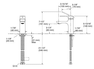 OBLO-FORE TRI SC LAV FAUCET WO DRAIN - KOHLER POPULAR - ( POLISHED CHROME - POPULAR - 0x0 mm - 0inchX0inch )