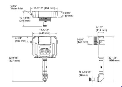 EVOFLUSH FRAMLESS MECH IN WALL TANK - KOHLER PREMIUM - ( MECHANICAL - PREMIUM - 0x0 mm - 0inchX0inch )