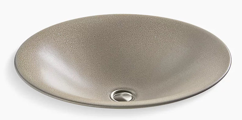 SHAGREEN CARILLON ROUND LAVATORY W/B - KOHLER LUXURY - ( OYSTER PEARL - LUXURY - 0x449 mm - 0inchX17.96inch )