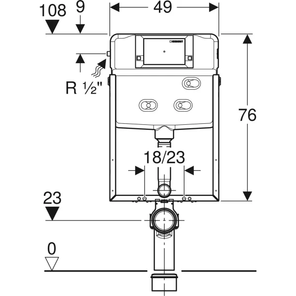 KOMBIFIX CONC.CISTERN 8.5CM THIC H/FRAME - GEBERIT -  (  - ALPHALINE - 0x0 mm - 0inchx0inch )