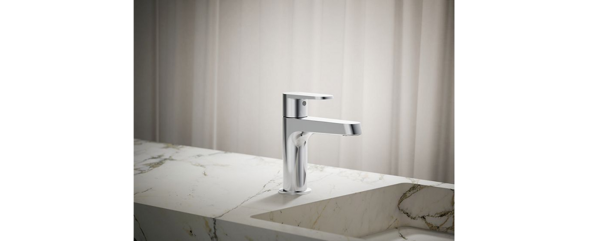 SINGLE-HANDLE BATHROOM SINK FAUCET, COLD ONLY - KOHLER POPULAR -  ( POLISHED CHROME - POPULAR - 0x15 mm - 0inchX0.6inch )