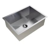 1 BOWL W/O DRAIN BOARD (DEPTH 8INCH) THK 3 MM - CARYSIL -  ( MATT - MICRO RADIUS R10 - 610x457 mm - 24inchX18inch )