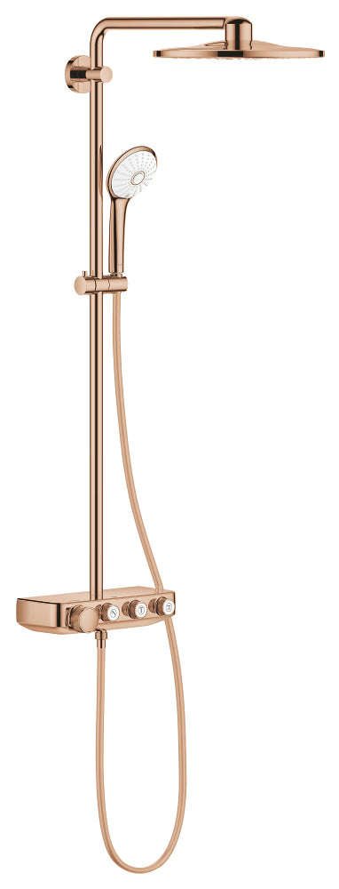 EUPHORIA SMARTCONTROL 310 ROUND THERMOSTATIC SHOWER SYSTEM (3 CONTROL)WALL MOUNTING - GROHE - ( WARM SUNSET - G4 - EUPHORIA SYSTEM - 0x15 mm - 0inchX0.5inch )