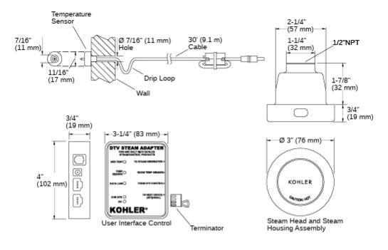 INVIGORATION SERIES DIGITAL STEAM ADAPTER KIT - KOHLER LUXURY - ( VIBRANT BRUSHED BRONZE - LUXURY - 0x0 mm - 0inchX0inch )